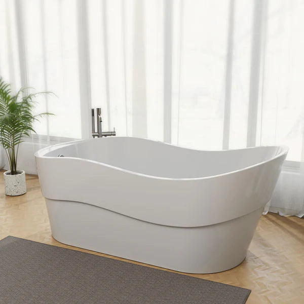 67" Freestanding Soaking Tub with Left Drain EMPV-67FT1527