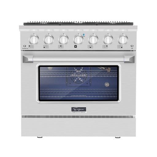 36 in. Pro-Style Slide-In Single Oven Gas Range - EMPV-36GR08-1