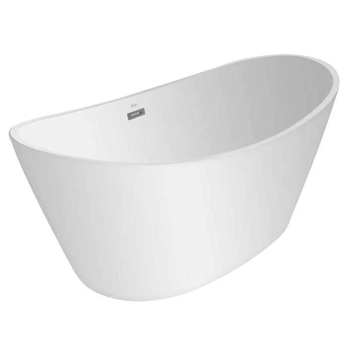 67" Freestanding Soaking LED Tub with Center Drain-EMPV-67FT1518LED