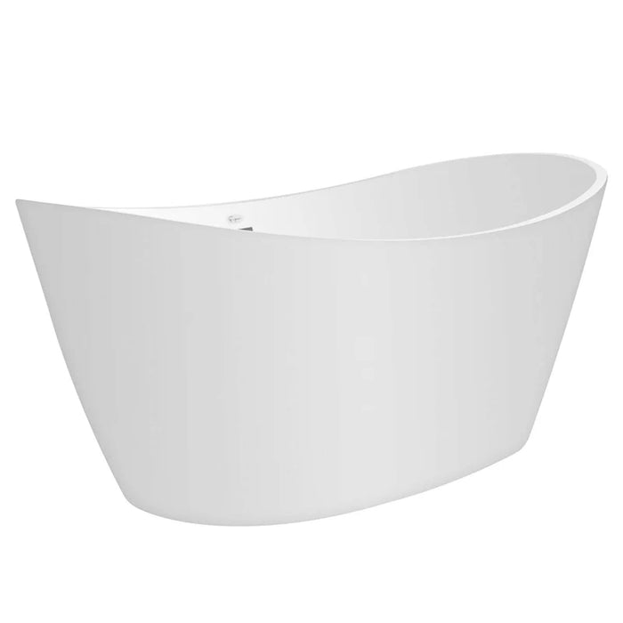 67" Freestanding Soaking LED Tub with Center Drain-EMPV-67FT1518LED