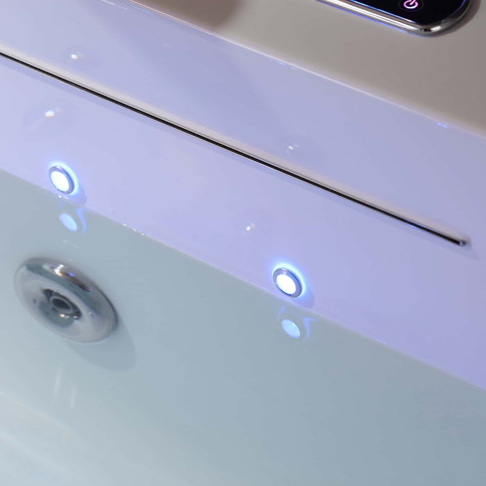 67 in. Whirlpool Rectangular Bathtub - EMPV-67JT351LED