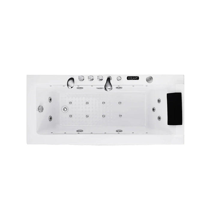 67 in. Whirlpool Rectangular Bathtub - EMPV-67JT351LED