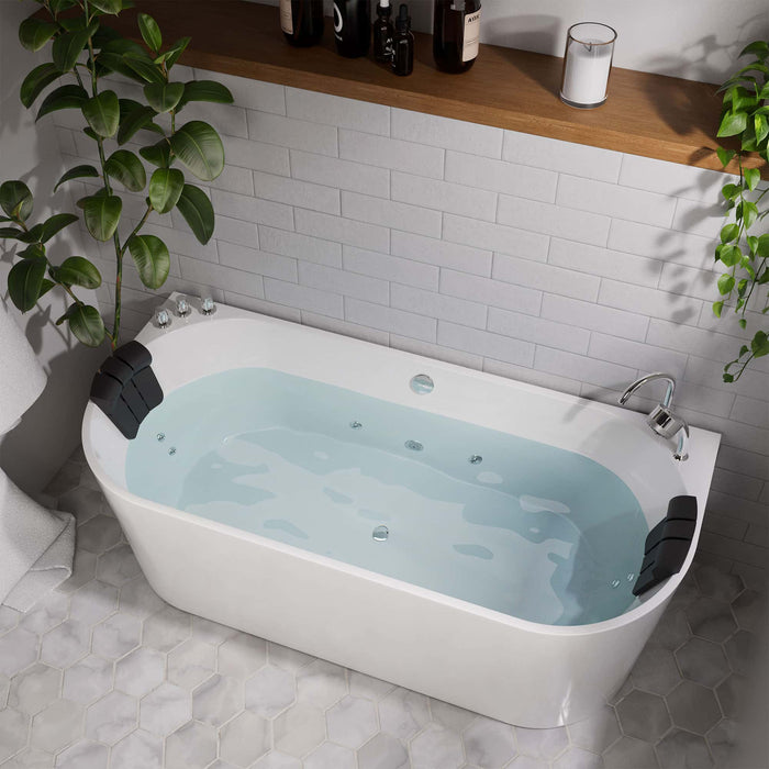 71 in. Whirlpool Acrylic Alcove Bathtub - EMPV-71AIS08