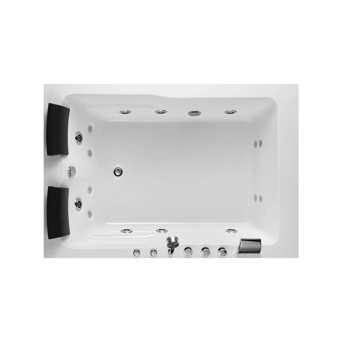 71 in. Acrylic Alcove Whirlpool Bathtub - EMPV-71JT667B