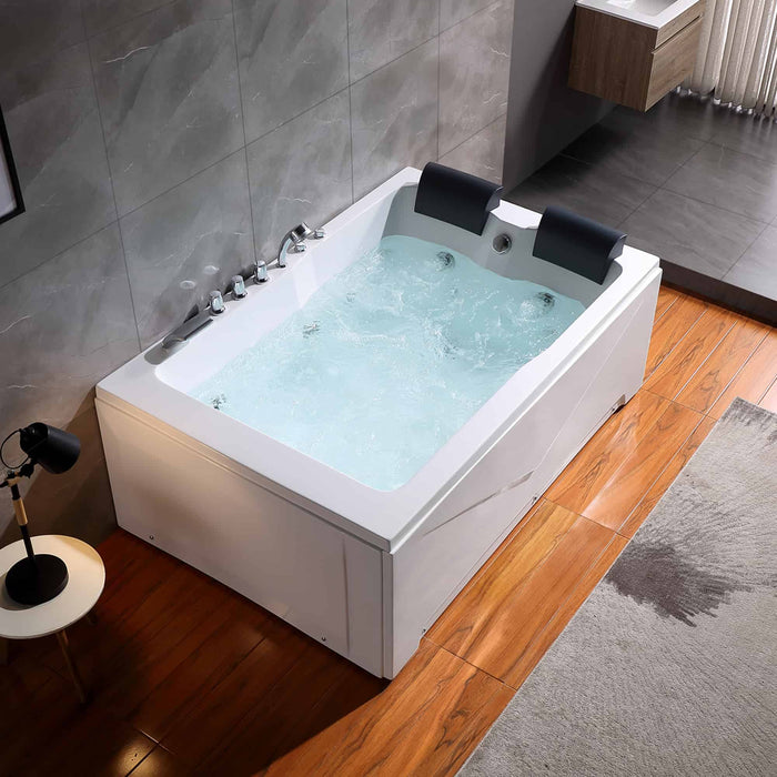 71 in. Acrylic Alcove Whirlpool Bathtub - EMPV-71JT667B