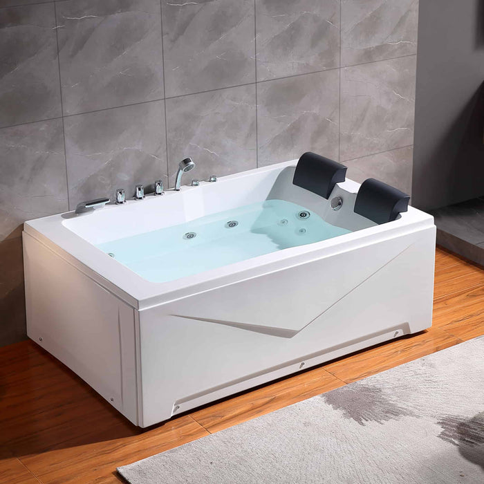 71 in. Acrylic Alcove Whirlpool Bathtub - EMPV-71JT667B