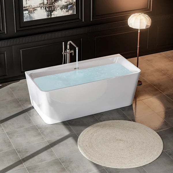 67" Freestanding Soaking Tub with Center Drain EMPV-67FT1516