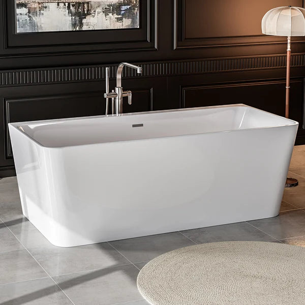 67" Freestanding Soaking Tub with Center Drain EMPV-67FT1516