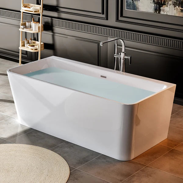 67" Freestanding Soaking Tub with Center Drain EMPV-67FT1516