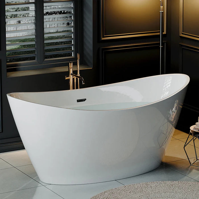 67" Freestanding Soaking Tub with Center Drain-EMPV-67FT1518