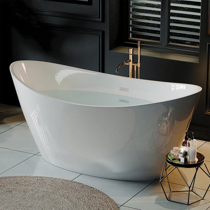 67" Freestanding Soaking Tub with Center Drain-EMPV-67FT1518