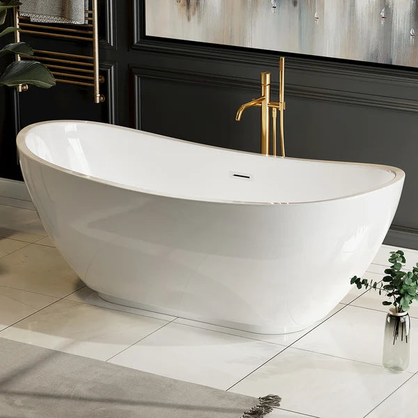 69" Freestanding Soaking Tub with Center Drain EMPV-69FT1603